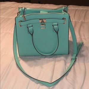 Large Tiffany Blue crossbody bag Charming Charlie